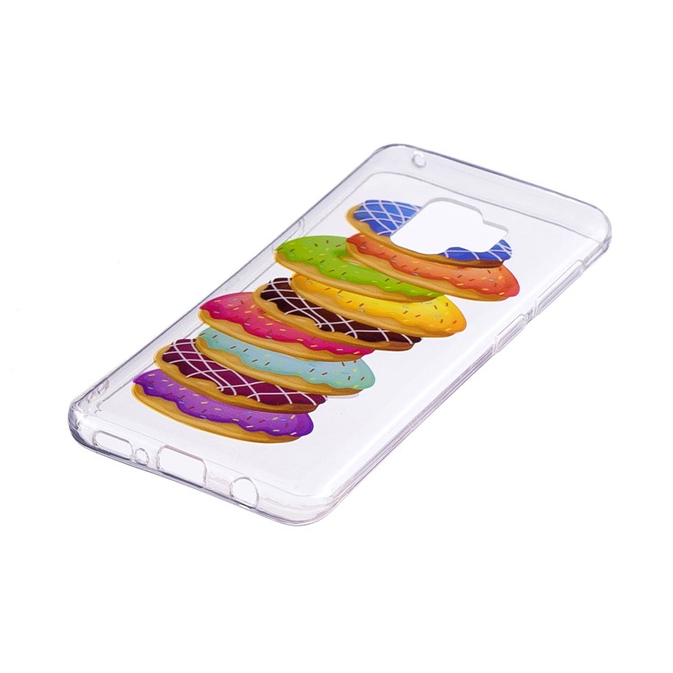 Patterned IMD Flexible TPU Mobile Phone Case for Samsung Galaxy S9 - Stack Up Doughnuts-2