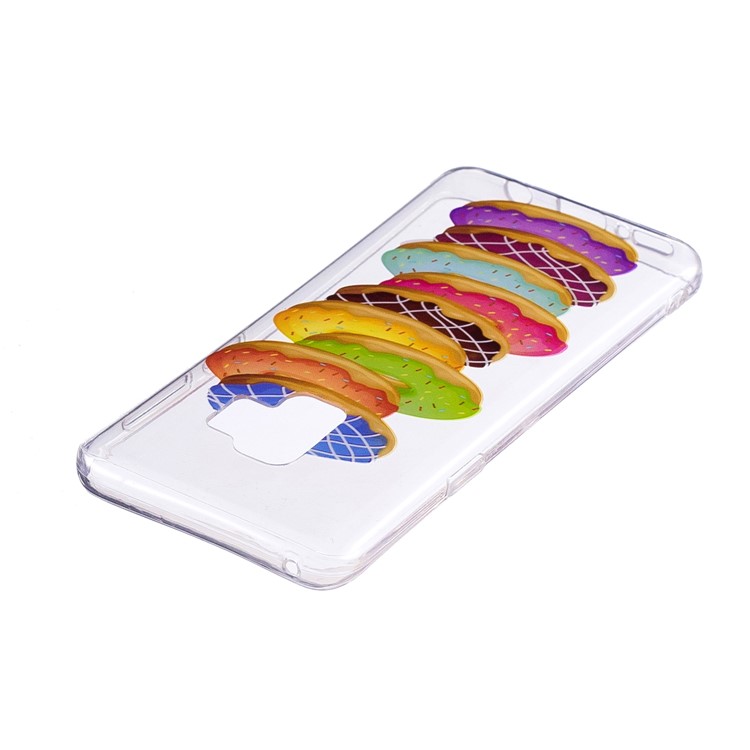 Patterned IMD Flexible TPU Mobile Phone Case for Samsung Galaxy S9 - Stack Up Doughnuts-3