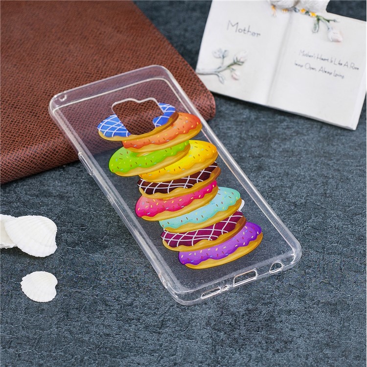 Patterned IMD Flexible TPU Mobile Phone Case for Samsung Galaxy S9 - Stack Up Doughnuts-4
