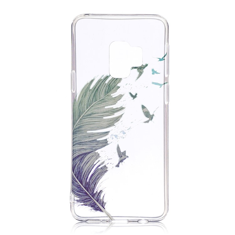 Pattern Printing IMD TPU Soft Case for Samsung Galaxy S9+ G965 - Feather Pattern-1