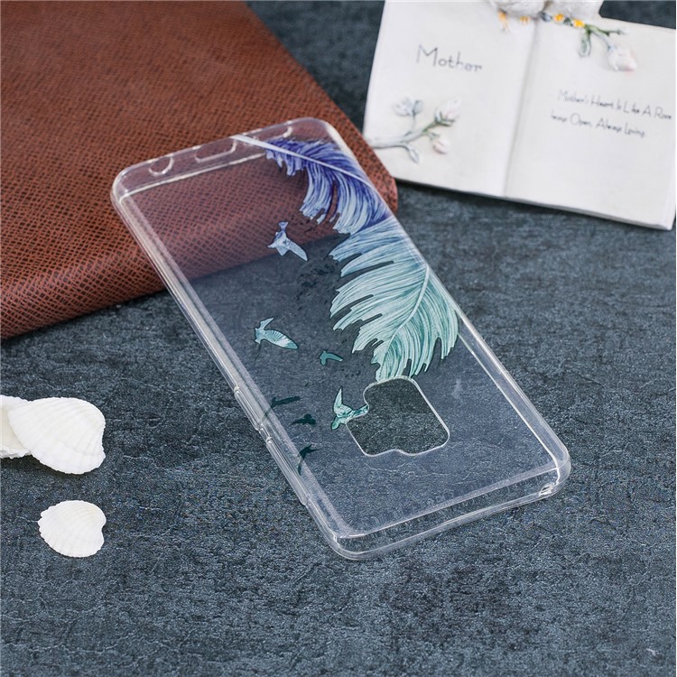 Pattern Printing IMD TPU Soft Case for Samsung Galaxy S9+ G965 - Feather Pattern-5
