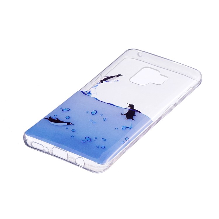 Pattern Printing IMD TPU Cover for Samsung Galaxy S9+ G965 - Lovely Penguin-2