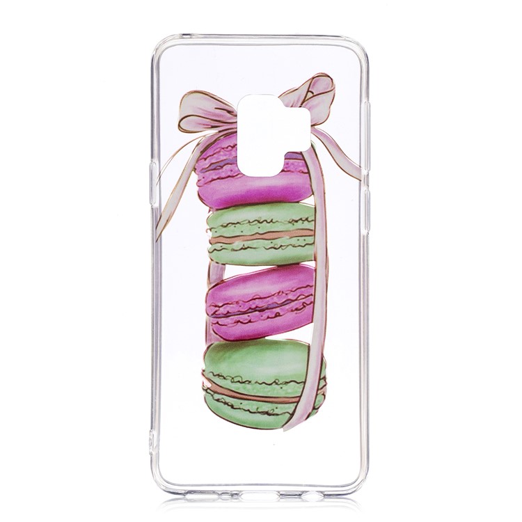 Pattern Printing IMD TPU Shell Cover Case for Samsung Galaxy S9+ G965 - Macaroon Pattern-1