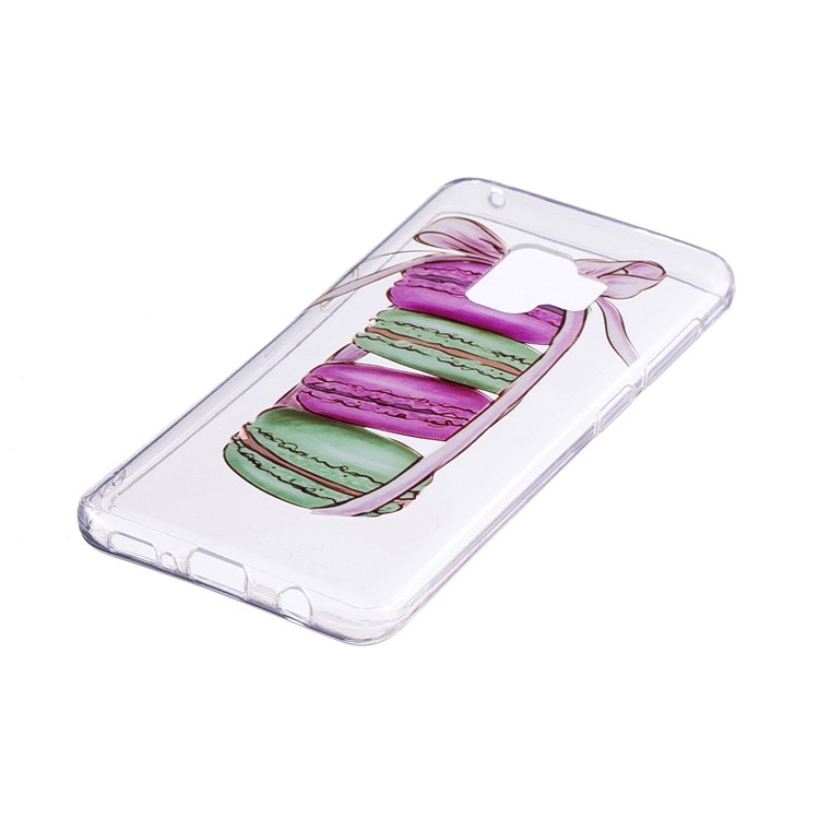 Pattern Printing IMD TPU Shell Cover Case for Samsung Galaxy S9+ G965 - Macaroon Pattern-2
