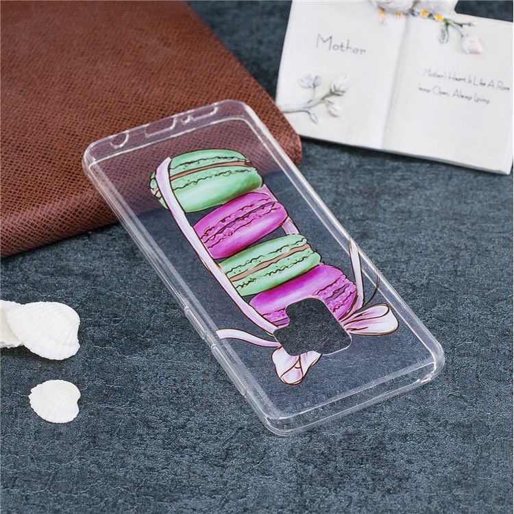 Pattern Printing IMD TPU Shell Cover Case for Samsung Galaxy S9+ G965 - Macaroon Pattern-5