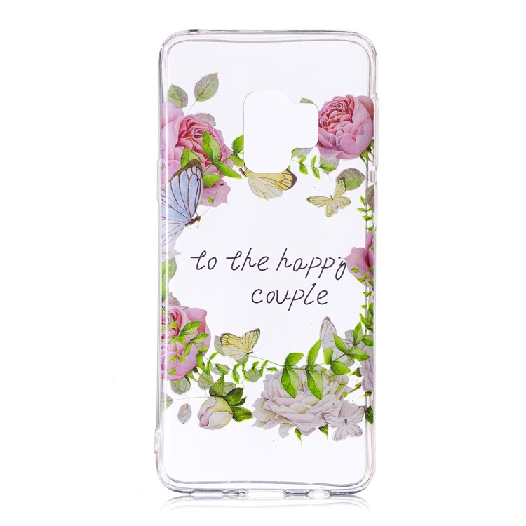 

Pattern Printing IMD TPU Shell Cover Case for Samsung Galaxy S9+ G965 - Butterfly and Flower