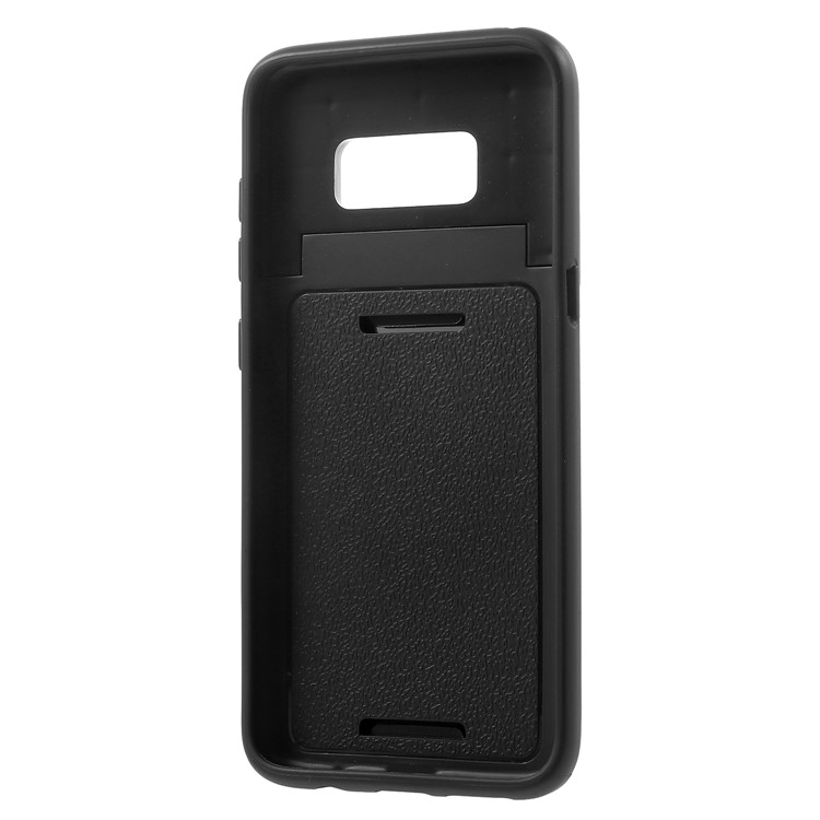 Card Slots Hard PC Back Case with Mirror and Kickstand for Samsung Galaxy S8 G950 - Black-6