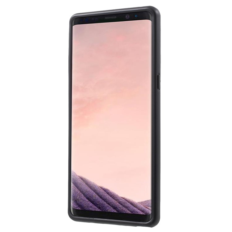 Card Slots Hard PC Back Casing with Mirror and Kickstand for Samsung Galaxy Note 8 SM-N950 - Black-2