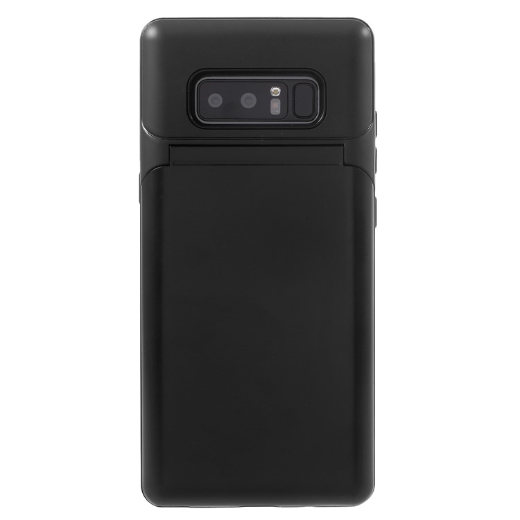 Card Slots Hard PC Back Casing with Mirror and Kickstand for Samsung Galaxy Note 8 SM-N950 - Black-3