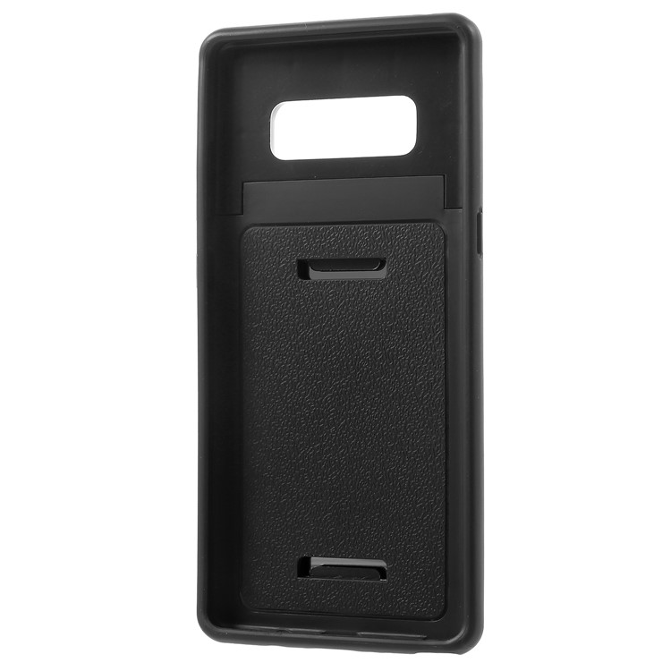 Card Slots Hard PC Back Casing with Mirror and Kickstand for Samsung Galaxy Note 8 SM-N950 - Black-6