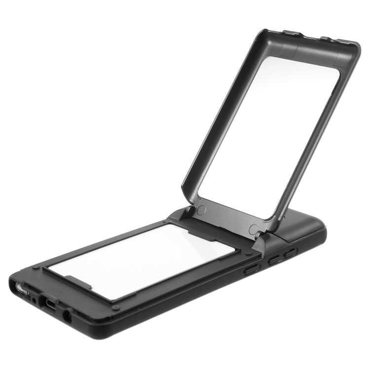 Card Slots Hard PC Back Casing with Mirror and Kickstand for Samsung Galaxy Note 8 SM-N950 - Black-7