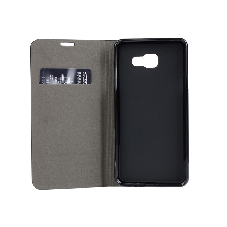 Assorted Color Leather Flip Stand Case for Samsung Galaxy A3 SM-A310F - Grey-4