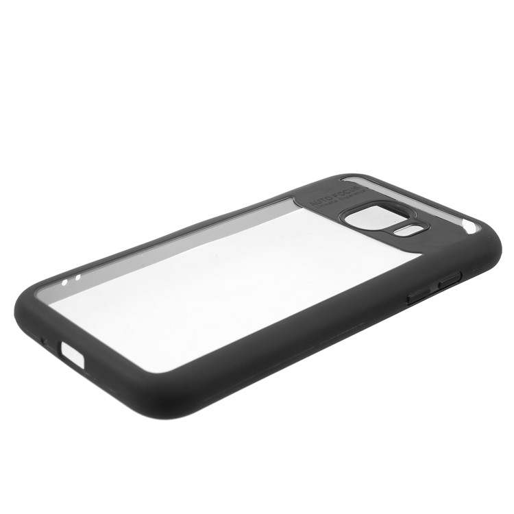 Silicone Edge + Crystal Acrylic Back Combo Shell Case for Samsung Galaxy J2 Pro 2018 - Black-3