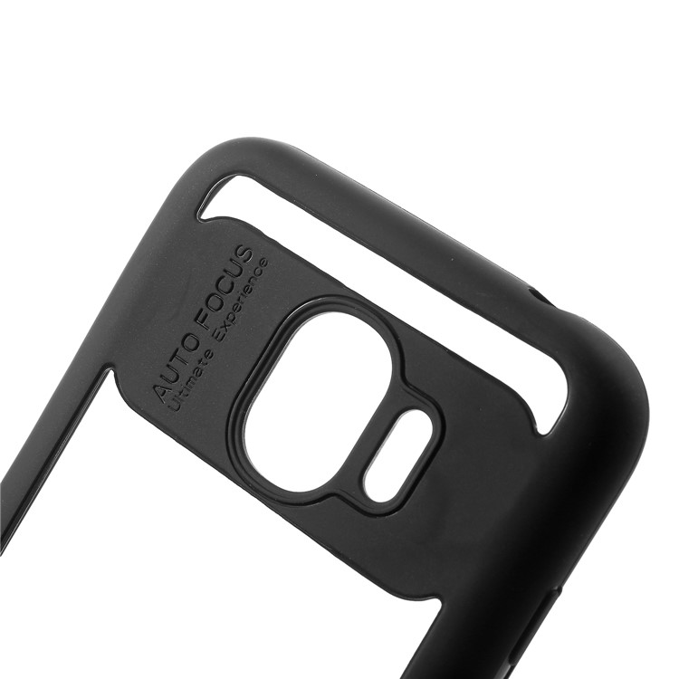 Silicone Edge + Crystal Acrylic Back Combo Shell Case for Samsung Galaxy J2 Pro 2018 - Black-4