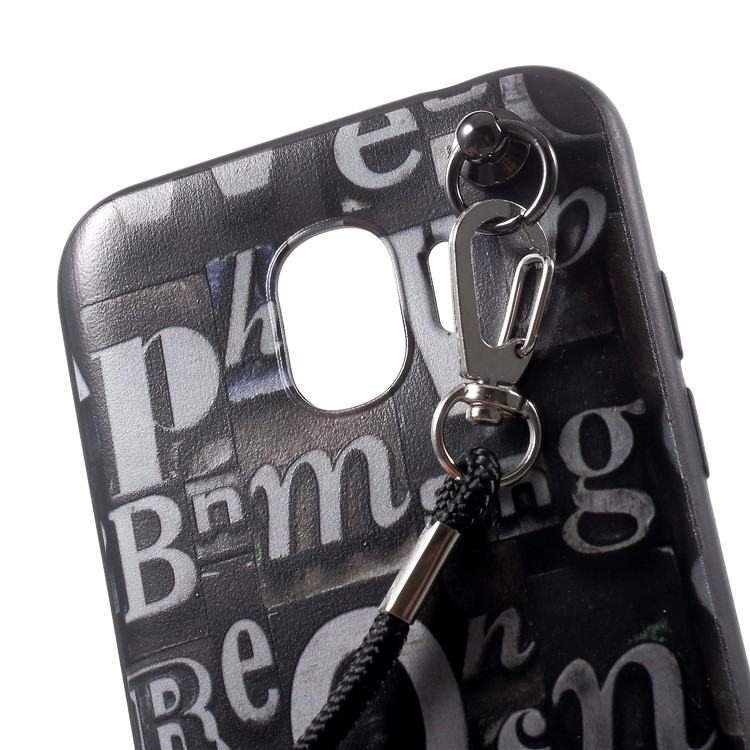 For Samsung Galaxy J2 Pro 2018 Pattern Printing TPU Back Case with Lanyard - Alphabets-3