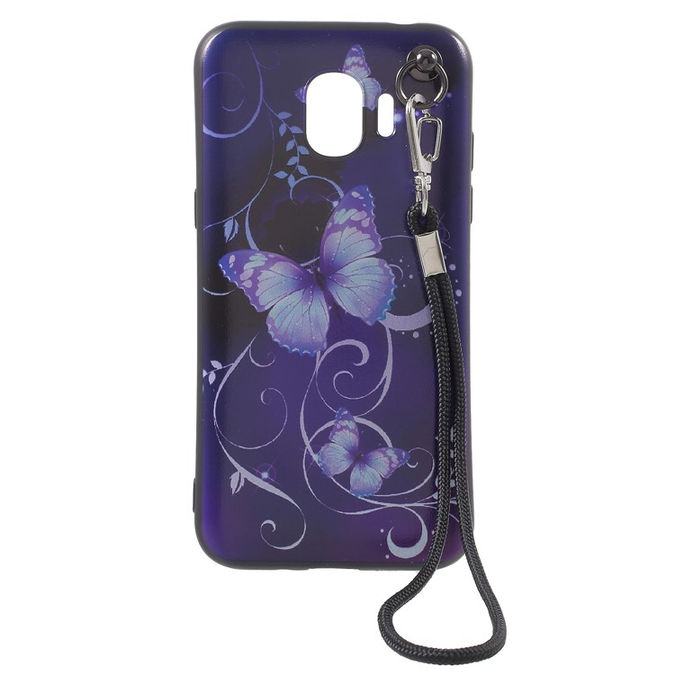 For Samsung Galaxy J2 Pro 2018 Pattern Printing TPU Back Case with Lanyard - Alphabets-5
