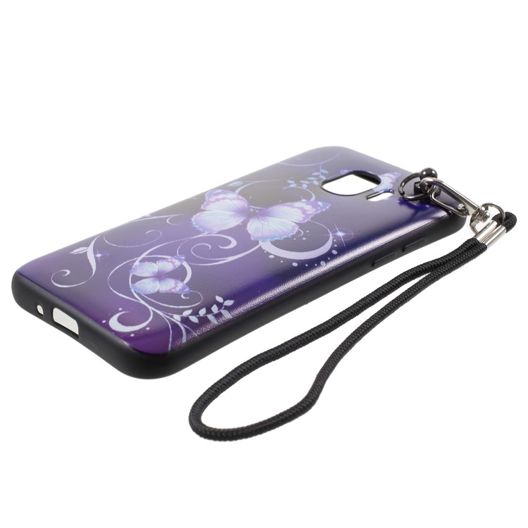 For Samsung Galaxy J2 Pro 2018 Pattern Printing TPU Back Case with Lanyard - Alphabets-6