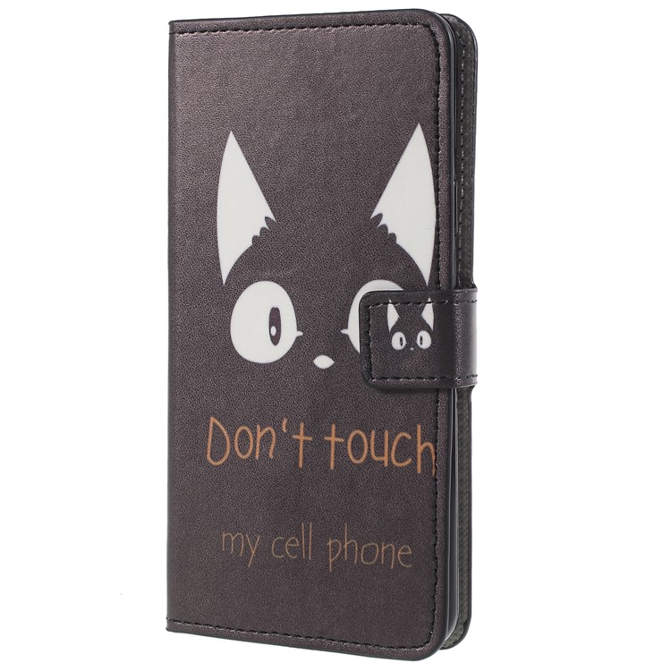 

For Samsung Galaxy S9+ Pattern Printing PU Leather Magnetic Wallet Stand Protective Phone Casing - Angry Face