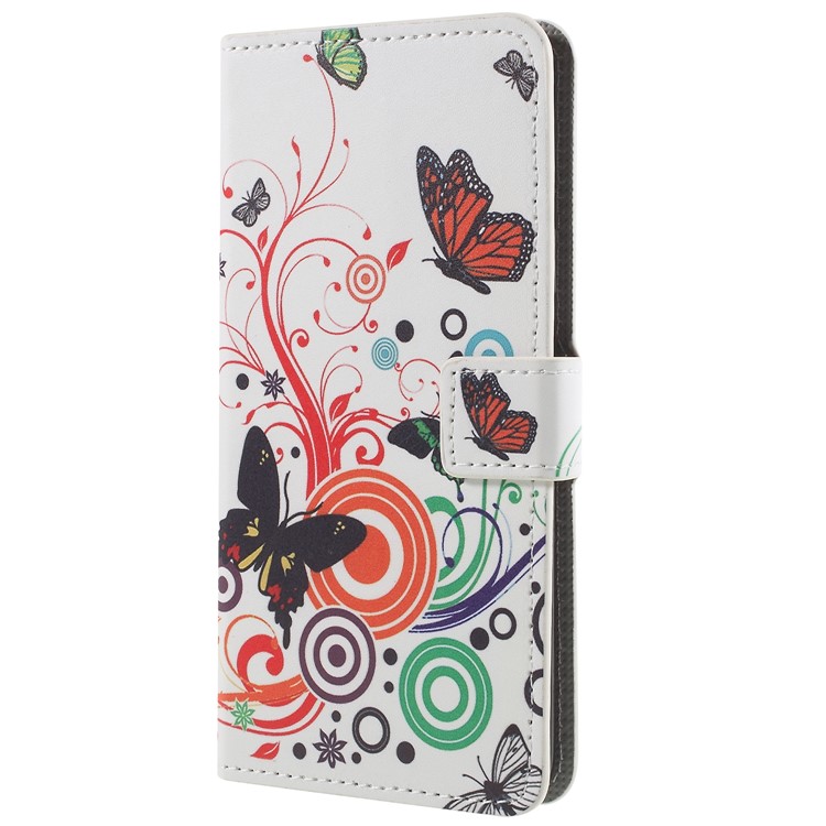 

Pattern Printing PU Leather Wallet Stand Card Holder Case for Samsung Galaxy S9+ G965 - Butterfly Flower