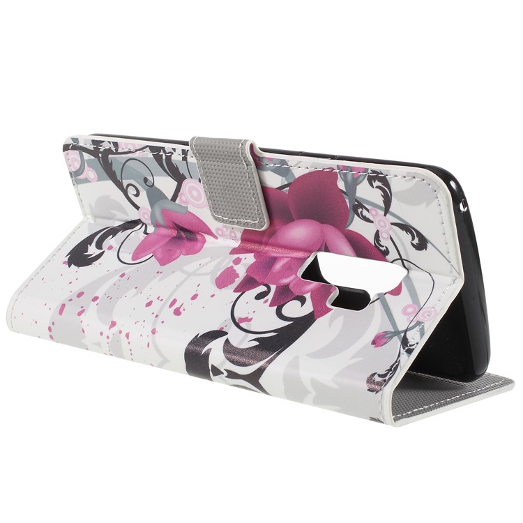 Patterned PU Leather Wallet Stand Protective Shell for Samsung Galaxy S9 Plus - Purple Butterfly-5