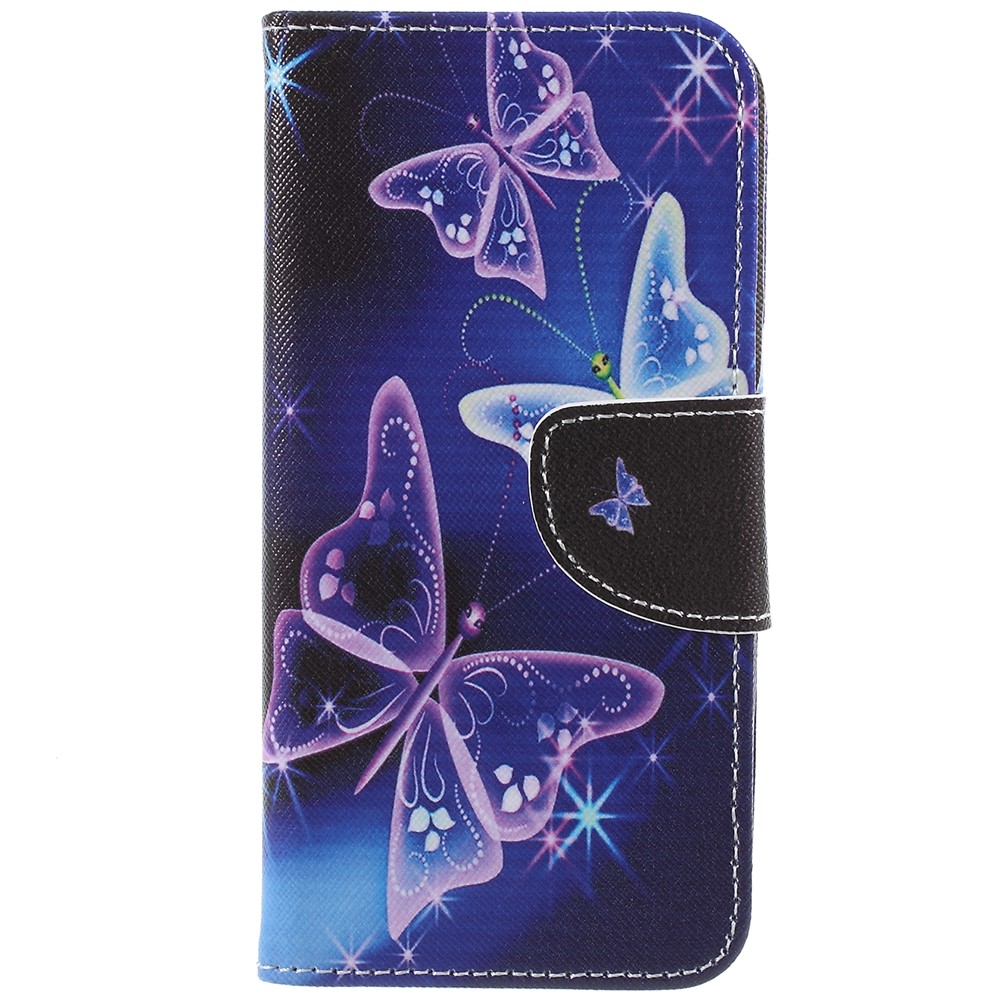 Pattern Printing Cross Texture Stand Wallet Leather Casing for Samsung Galaxy S9 G960 - Crystal Butterfly-4