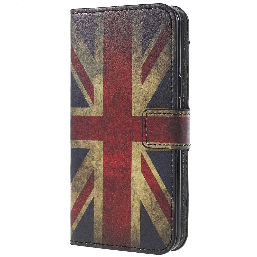 Pattern Printing PU Leather Magnetic Wallet Stand Protective Phone Cover for Samsung Galaxy S9 - Flag of British-1