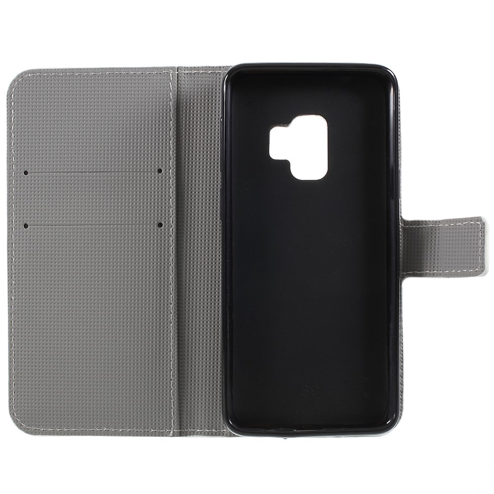 Pattern Printing PU Leather Magnetic Wallet Stand Protective Phone Shell for Samsung Galaxy S9 - Palettes Sweet Street-6