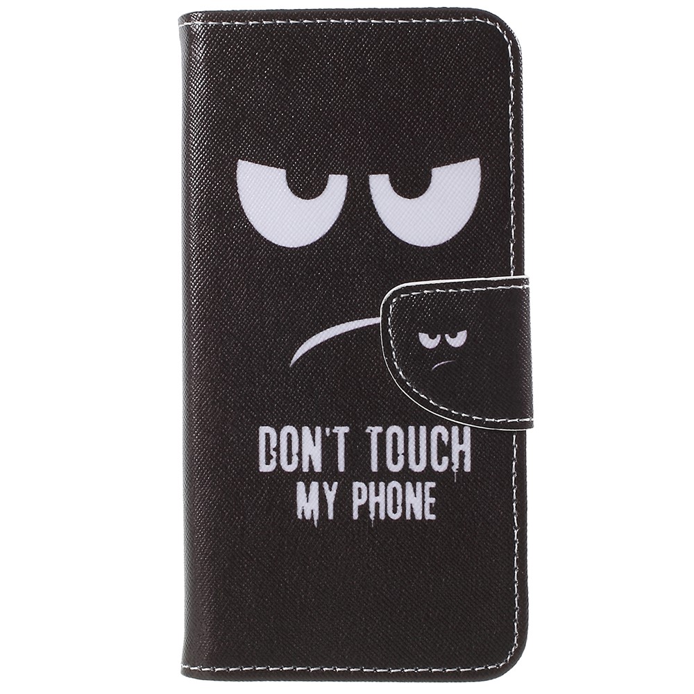 Pattern Printing Cross Grain Stand Wallet Leather Cell Phone Shell for Samsung Galaxy S9 Plus - Angry Face-4