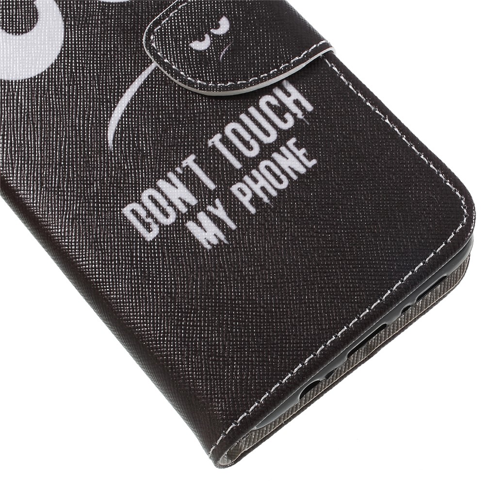 Pattern Printing Cross Grain Stand Wallet Leather Cell Phone Shell for Samsung Galaxy S9 Plus - Angry Face-5