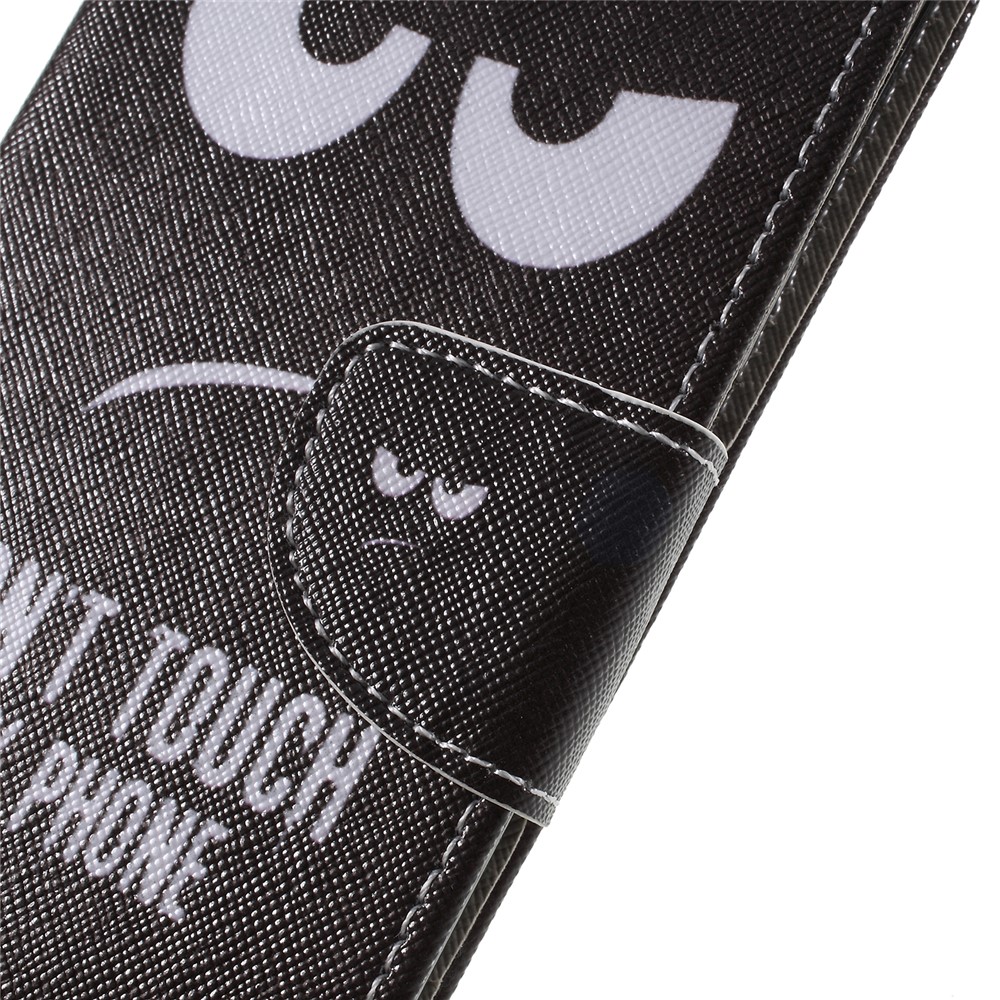 Pattern Printing Cross Grain Stand Wallet Leather Cell Phone Shell for Samsung Galaxy S9 Plus - Angry Face-7