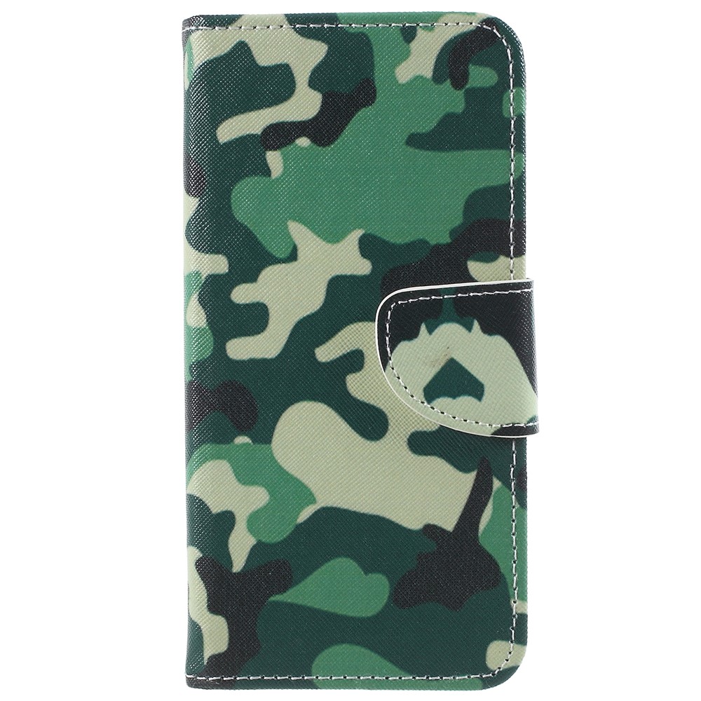 Pattern Printing Cross Texture Stand Wallet Leather Cover with Card Holders for Samsung Galaxy S9+ - Camouflage Cloth-3