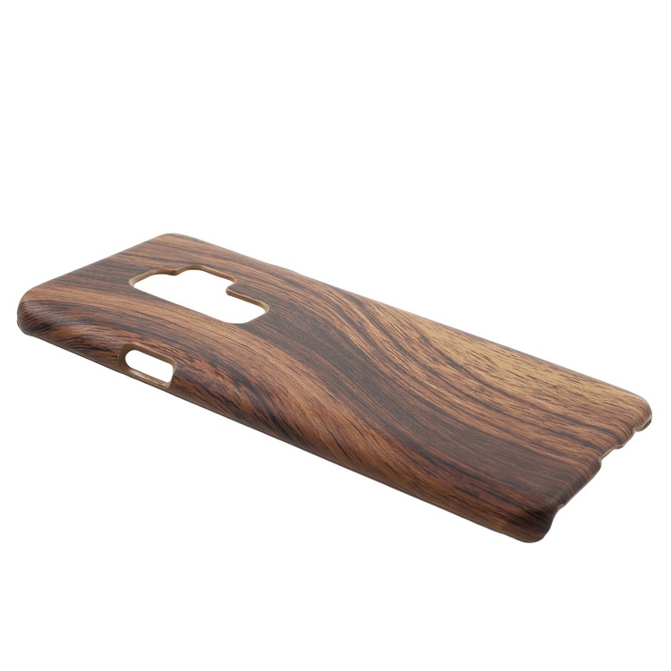 For Samsung Galaxy S9+ G965 Leather Coated PC Mobile Ultra-thin Case - Wood Grain-2