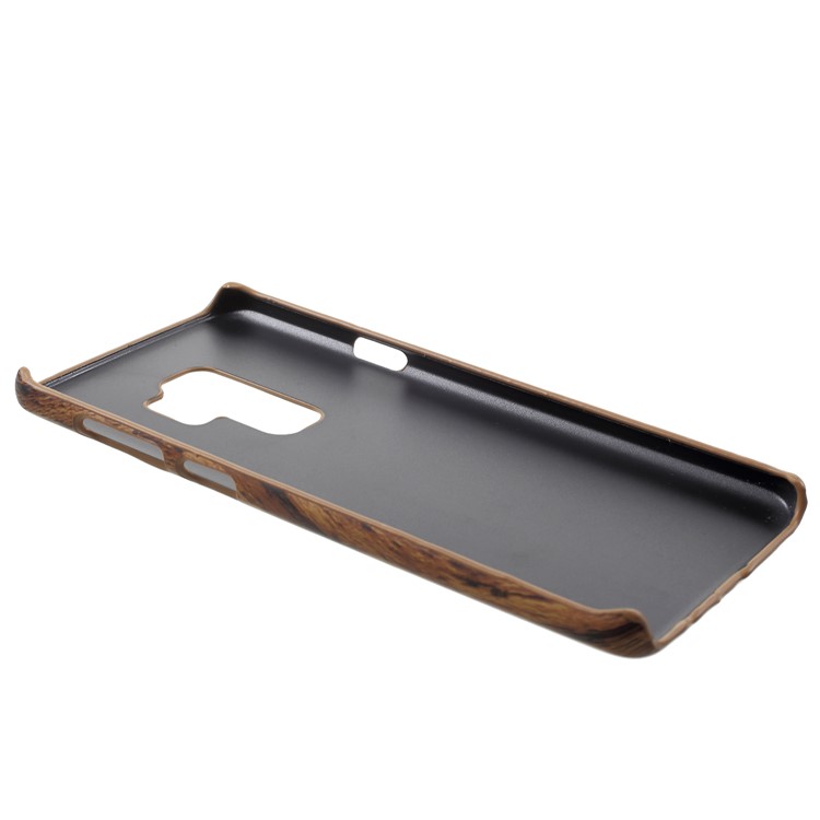 For Samsung Galaxy S9+ G965 Leather Coated PC Mobile Ultra-thin Case - Wood Grain-3