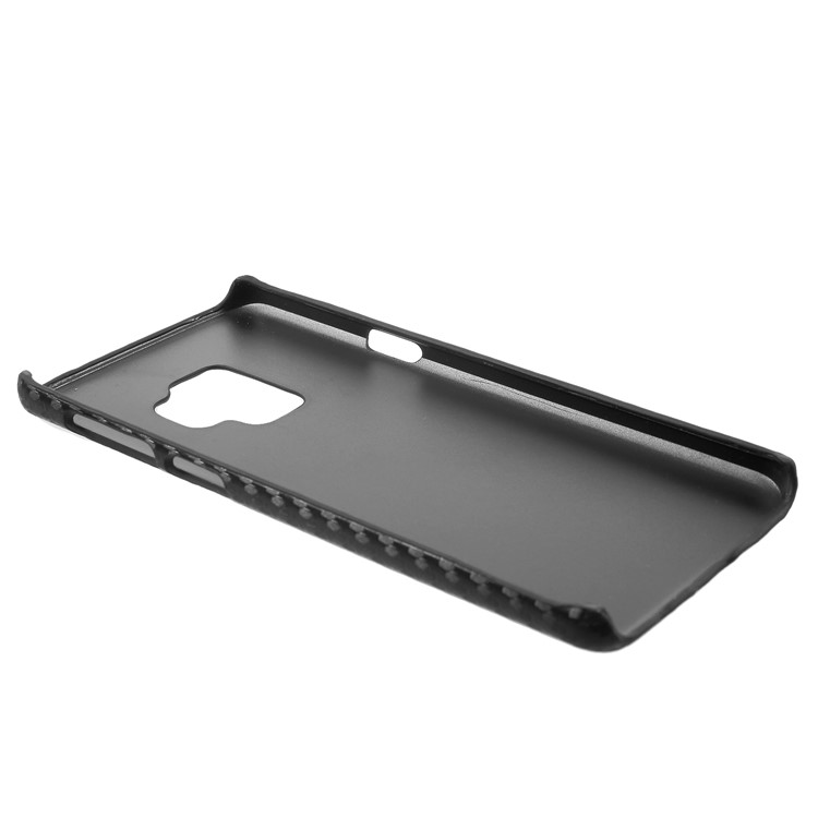 For Samsung Galaxy S9 PU Leather Coated PC Cover Case - Black Carbon Fiber Texture-3