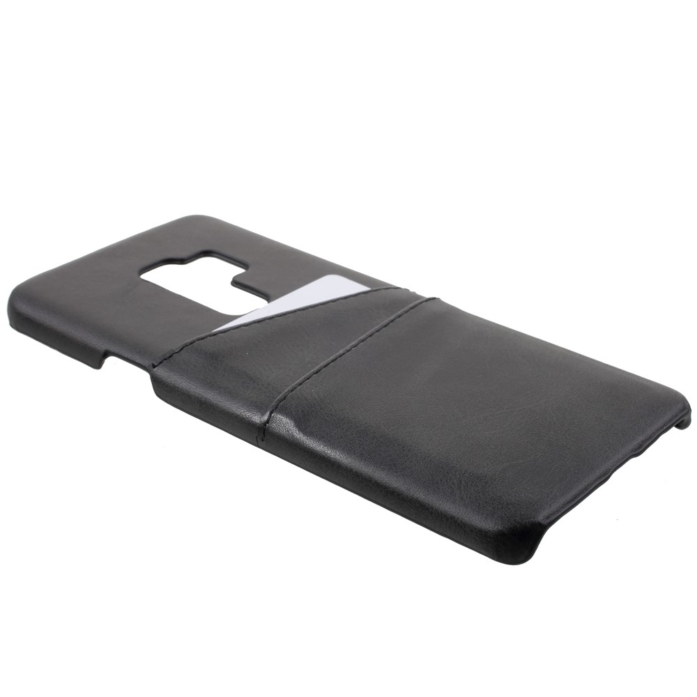 PU Leather Coated PC Card Holder Phone Case for Samsung Galaxy S9 Plus G965 - Black-2