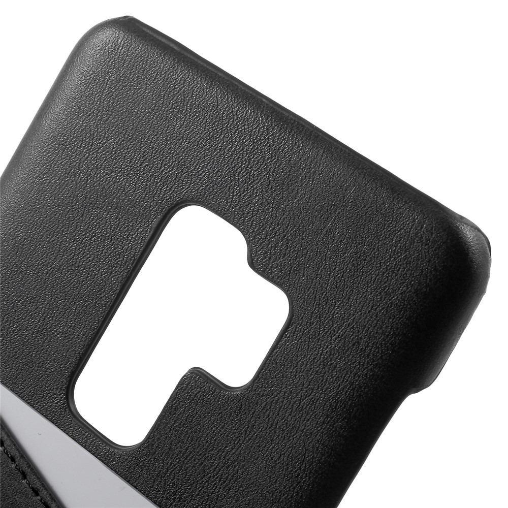PU Leather Coated PC Card Holder Phone Case for Samsung Galaxy S9 Plus G965 - Black-3