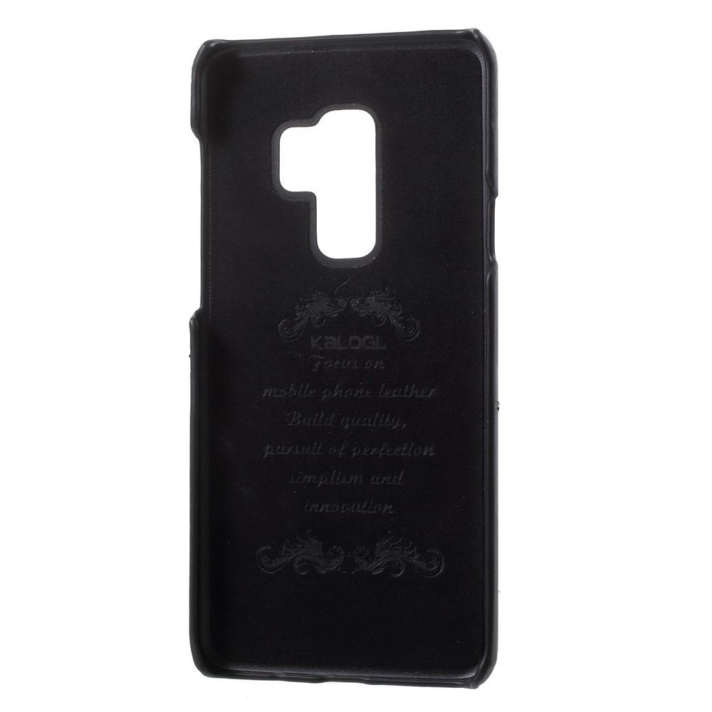 PU Leather Coated PC Card Holder Phone Case for Samsung Galaxy S9 Plus G965 - Black-5