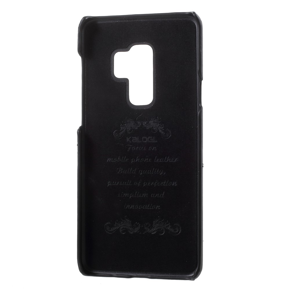 Porta Del Supporto Per Schede PC Rivestito in Pelle PU Samsung Galaxy S9 Plus G965 - Nero