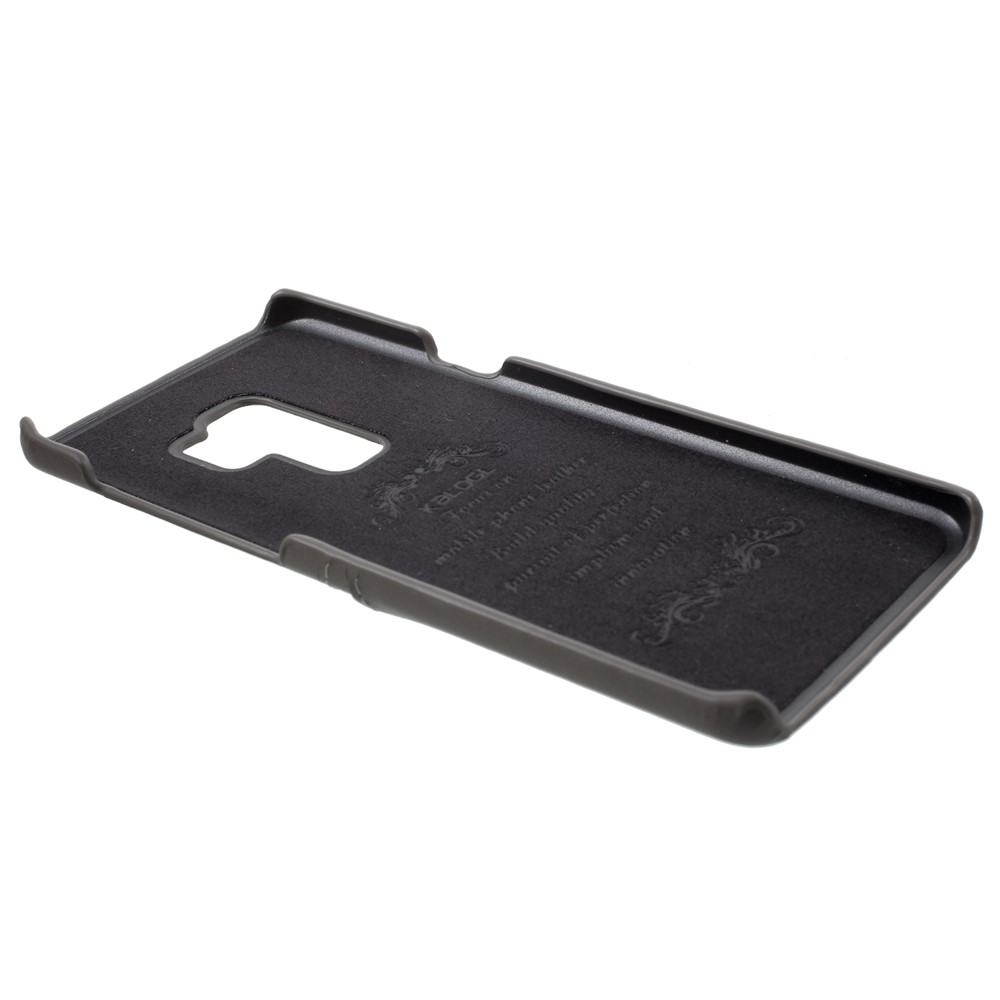 PU Leather Coated PC Card Holder Phone Cover for Samsung Galaxy S9 Plus G965 - Grey-3