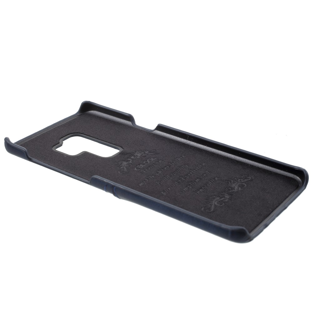 Card Slots PU Leather Coated PC Mobile Cover for Samsung Galaxy S9 Plus G965 - Dark Blue-3