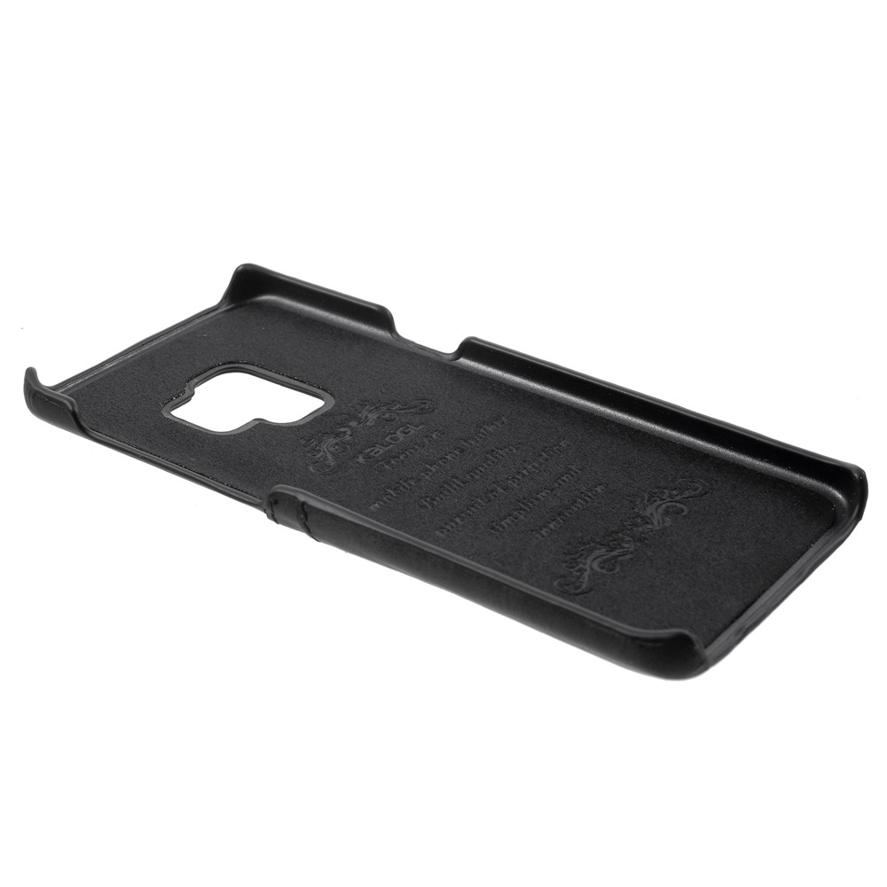 PU Leather Coated PC Card Holder Mobile Phone Back Case for Samsung Galaxy S9 - Black-4