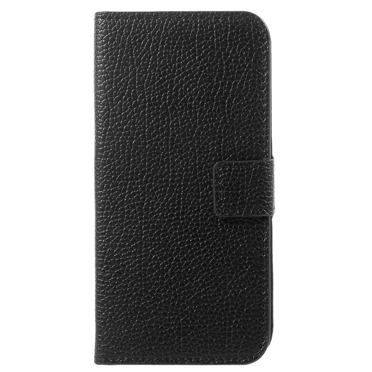 Litchi Skin Wallet Leather Stand Case for Samsung Galaxy S9 - Black-2