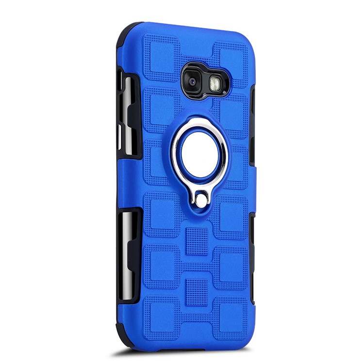 Geometric Pattern Magnetic Car Mount Ring Holder TPU PC Case Accessory for Samsung Galaxy A5 (2017) A520 - Baby Blue-2