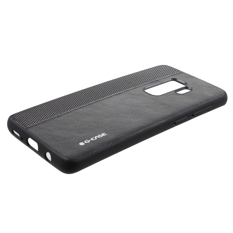 G-CASE Cloth Leather Splicing Coated PC Back Case with TPU Edges for Samsung Galaxy S9 Plus G965 - Black-3