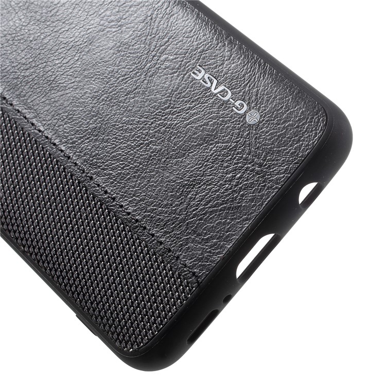 G-CASE Cloth Leather Splicing Coated PC Back Case with TPU Edges for Samsung Galaxy S9 - Black-3