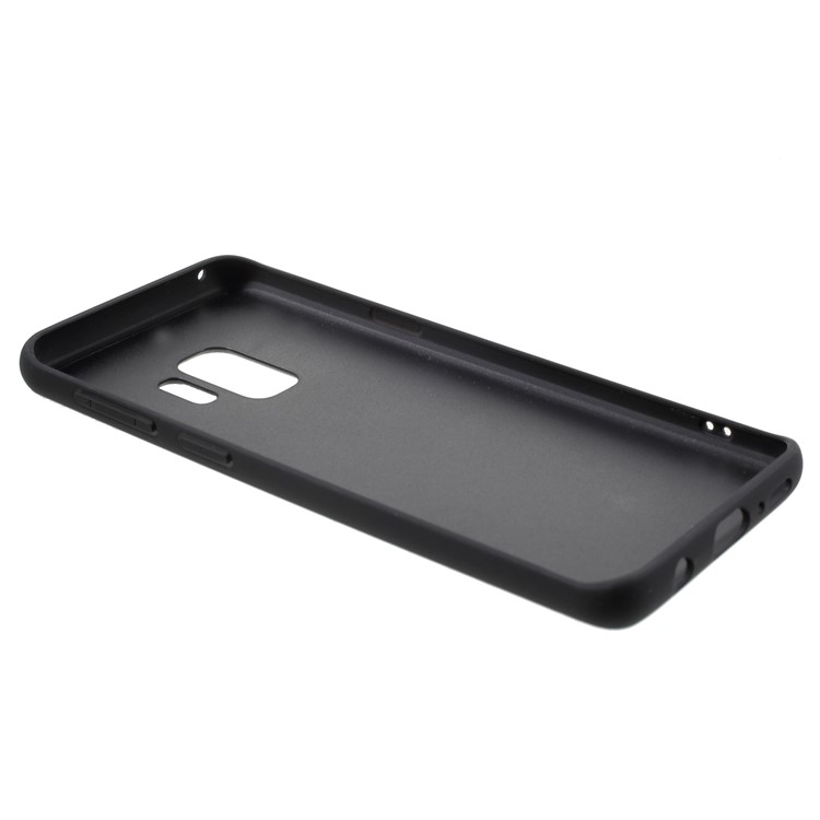 G-CASE Cloth Leather Splicing Coated PC Back Case with TPU Edges for Samsung Galaxy S9 - Black-5
