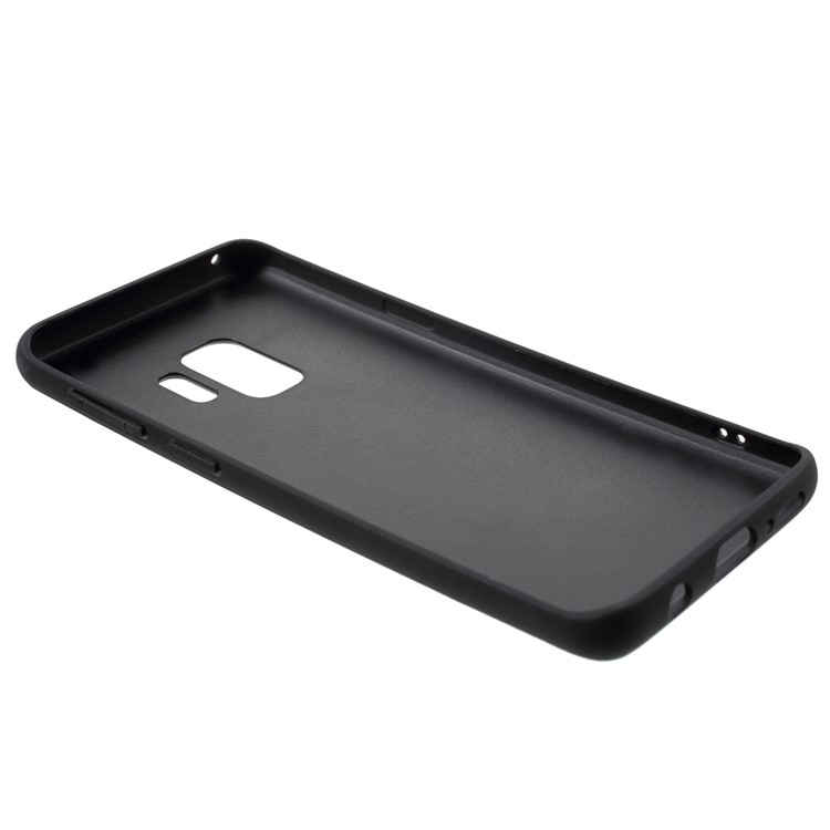 G-CASE Cloth Leather Splicing Coated PC Back Casing with TPU Edges for Samsung Galaxy S9 - Blue-3