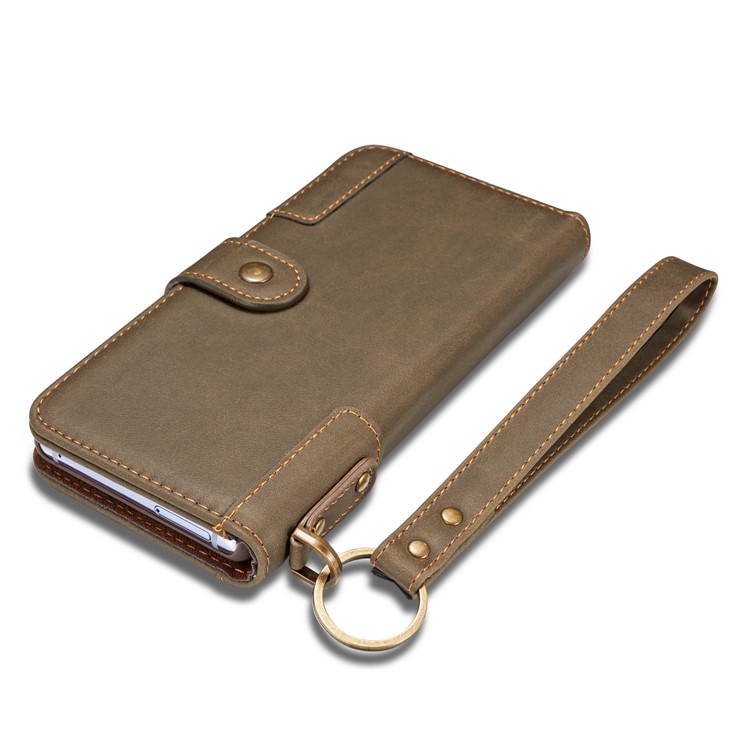 For Samsung Galaxy Note 8 SM-N950 Retro Style Spilt Leather Wallet Stand Protective Case - Grey-11