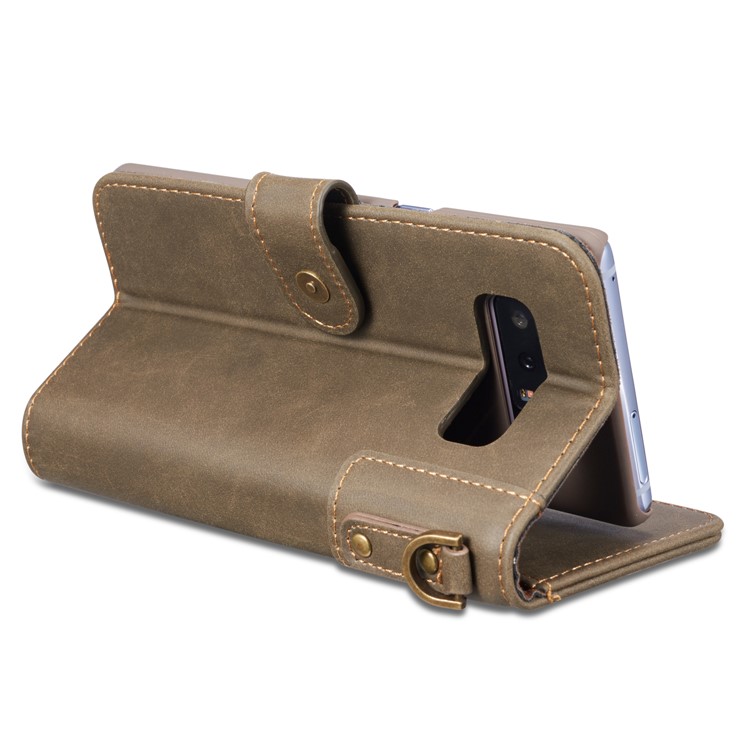 For Samsung Galaxy Note 8 SM-N950 Retro Style Spilt Leather Wallet Stand Protective Case - Grey-9