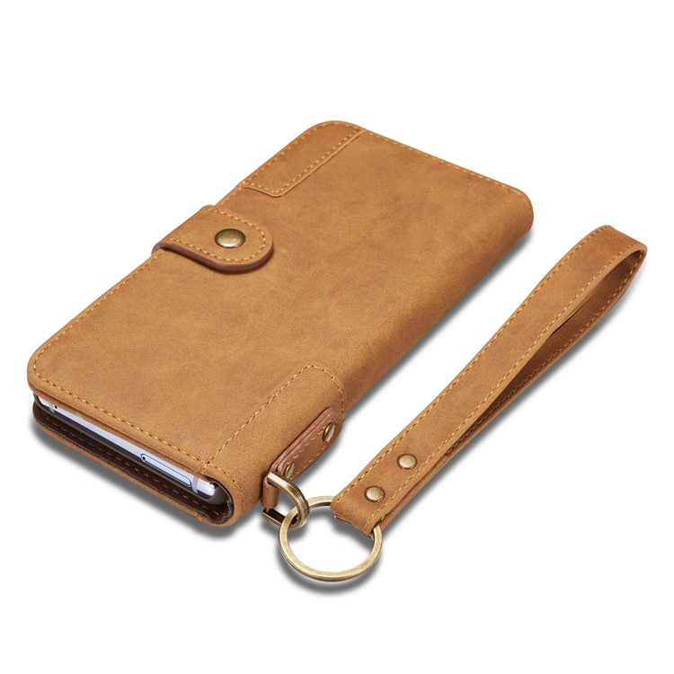 For Samsung Galaxy Note 8 SM-N950 Retro Style Spilt Leather Wallet Stand Mobile Phone Shell - Brown-11